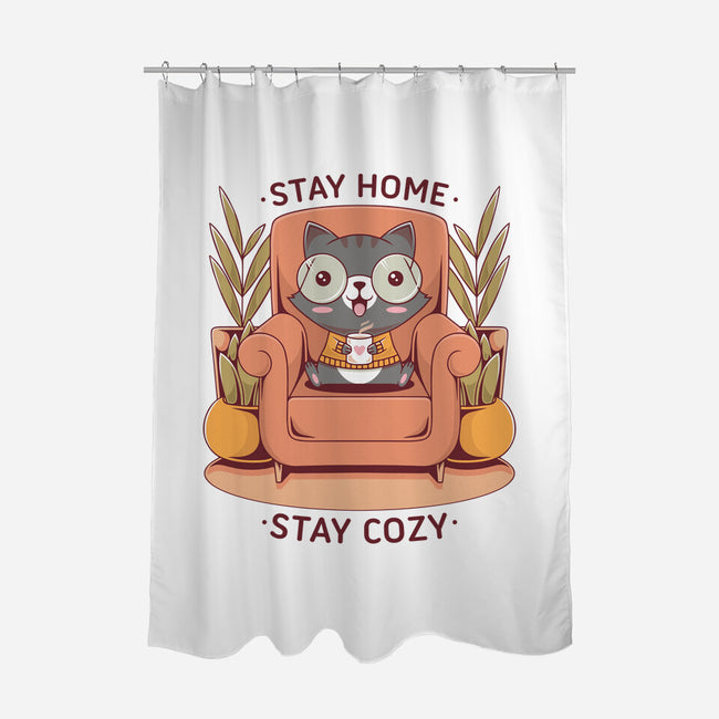 Cozy Time-none polyester shower curtain-Alundrart