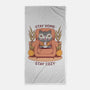 Cozy Time-none beach towel-Alundrart