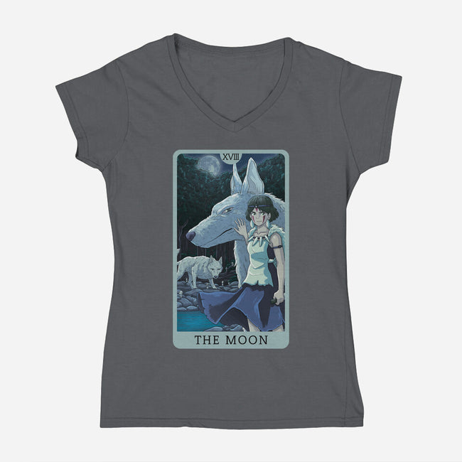 The Moon Ghibli-womens v-neck tee-danielmorris1993