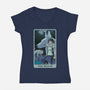 The Moon Ghibli-womens v-neck tee-danielmorris1993