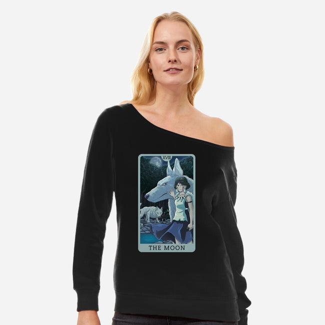 The Moon Ghibli-womens off shoulder sweatshirt-danielmorris1993
