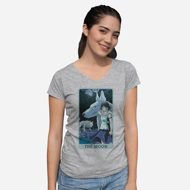 The Moon Ghibli-womens v-neck tee-danielmorris1993