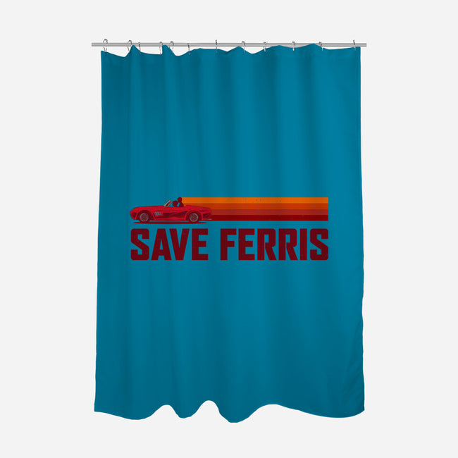 Save Ferris-none polyester shower curtain-The Brothers Co.
