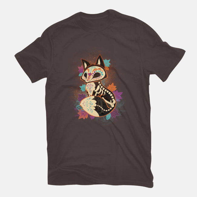 Skeleton Fox-womens basic tee-ricolaa