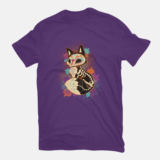 Skeleton Fox-womens basic tee-ricolaa