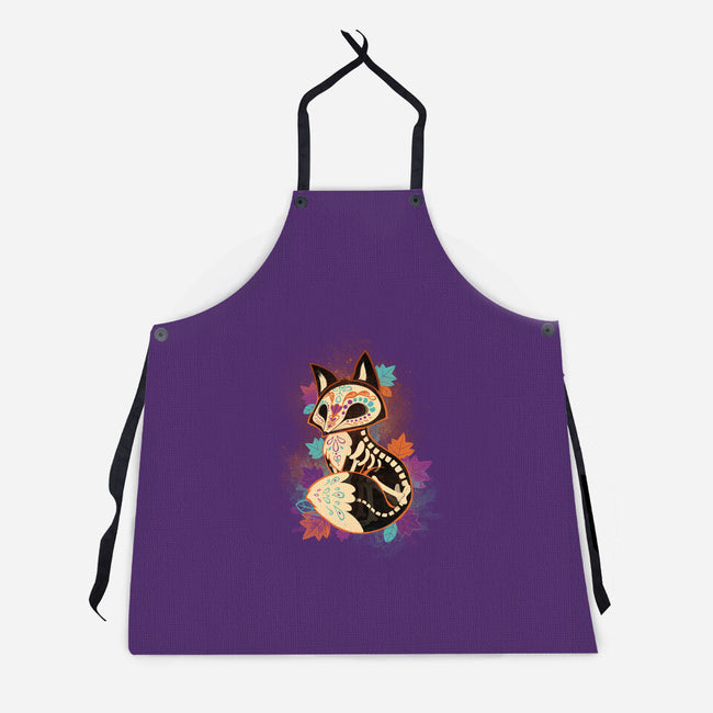 Skeleton Fox-unisex kitchen apron-ricolaa