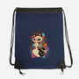 Skeleton Fox-none drawstring bag-ricolaa