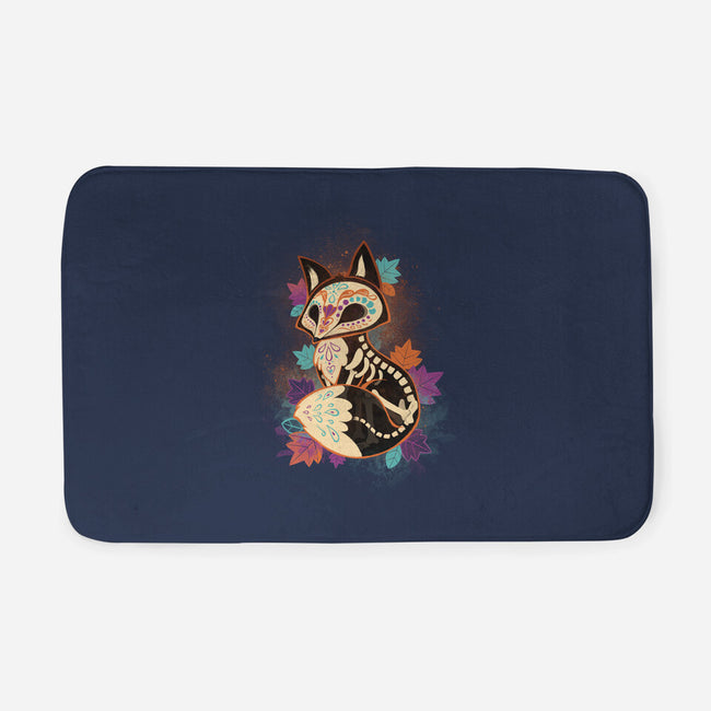 Skeleton Fox-none memory foam bath mat-ricolaa