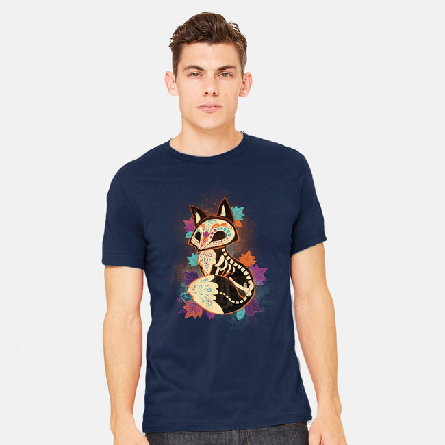 Skeleton Fox-mens heavyweight tee-ricolaa