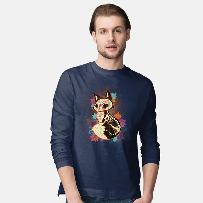 Skeleton Fox-mens long sleeved tee-ricolaa