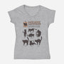 Cats Body Language-womens v-neck tee-Thiago Correa