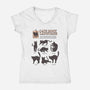 Cats Body Language-womens v-neck tee-Thiago Correa
