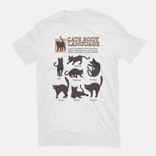 Cats Body Language-womens basic tee-Thiago Correa
