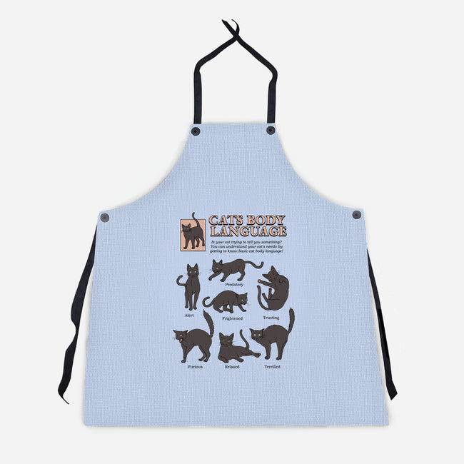 Cats Body Language-unisex kitchen apron-Thiago Correa