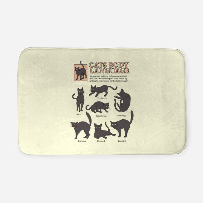 Cats Body Language-none memory foam bath mat-Thiago Correa