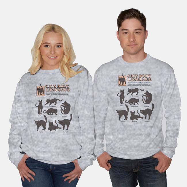Cats Body Language-unisex crew neck sweatshirt-Thiago Correa