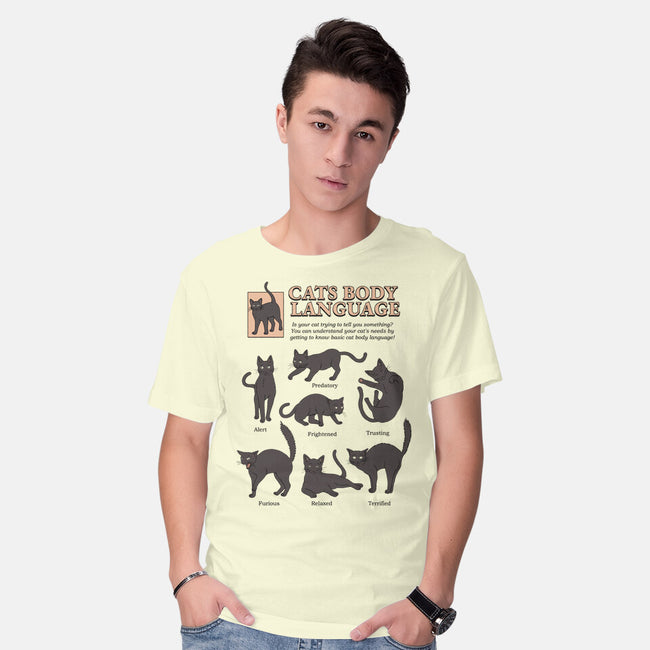 Cats Body Language-mens basic tee-Thiago Correa