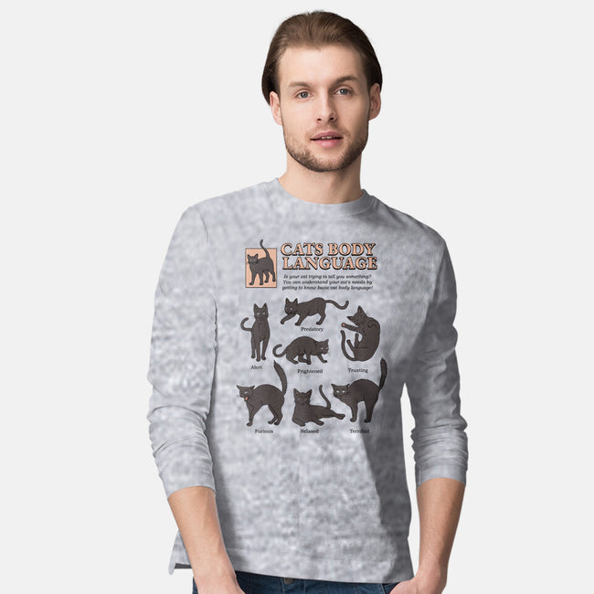 Cats Body Language-mens long sleeved tee-Thiago Correa