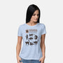 Cats Body Language-womens basic tee-Thiago Correa