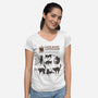 Cats Body Language-womens v-neck tee-Thiago Correa