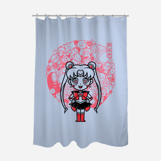 POP Doodle-none polyester shower curtain-krisren28