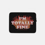 I'm Totally Fine-none zippered laptop sleeve-eduely