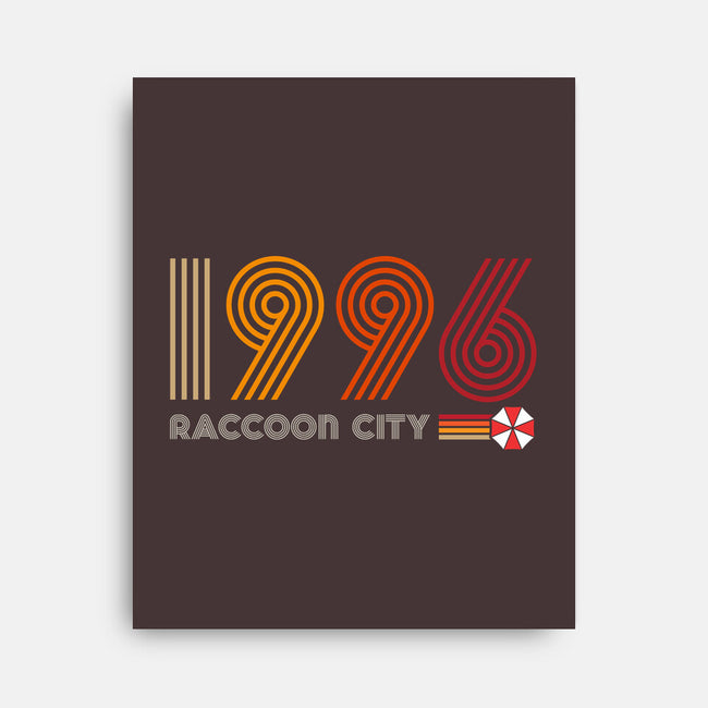 Raccoon City 1996-none stretched canvas-DrMonekers