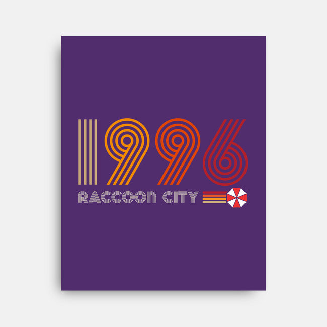 Raccoon City 1996-none stretched canvas-DrMonekers