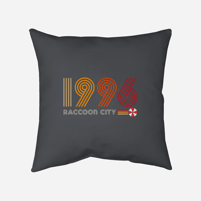 Raccoon City 1996-none removable cover w insert throw pillow-DrMonekers