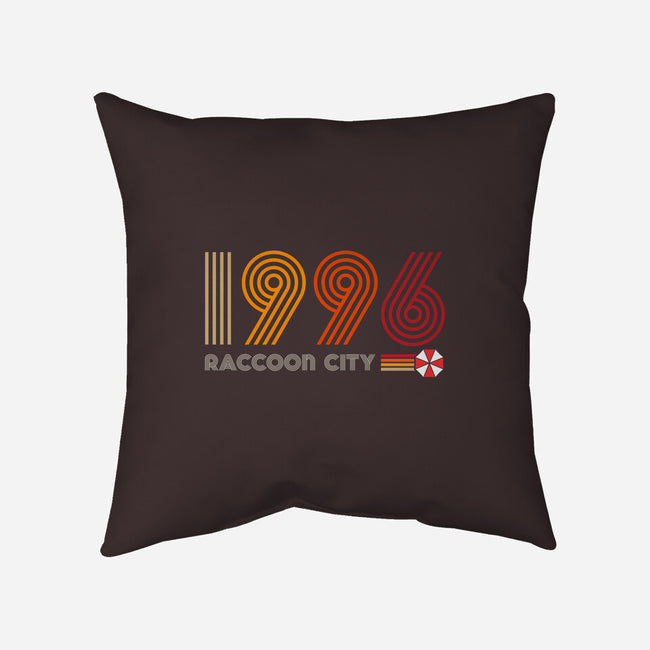 Raccoon City 1996-none removable cover w insert throw pillow-DrMonekers