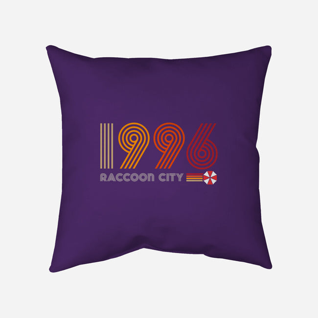 Raccoon City 1996-none removable cover w insert throw pillow-DrMonekers