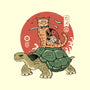 Catana On Turtle-none removable cover w insert throw pillow-vp021