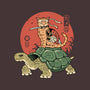 Catana On Turtle-none removable cover w insert throw pillow-vp021