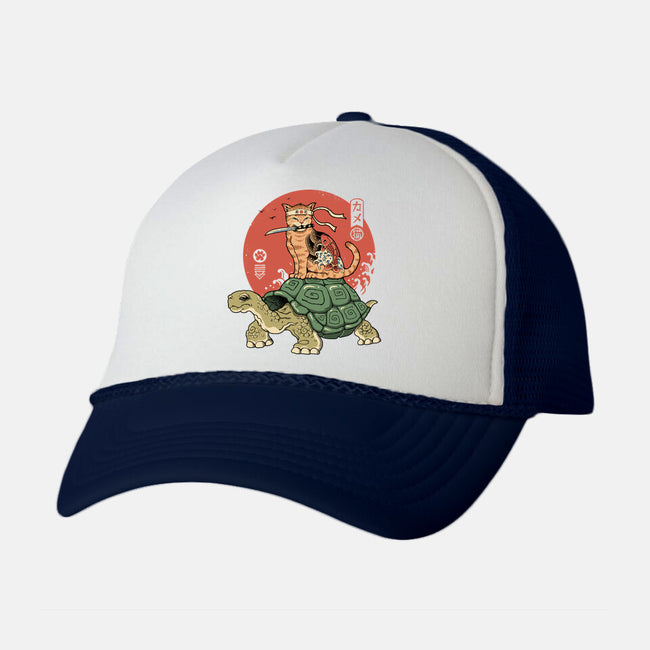 Catana On Turtle-unisex trucker hat-vp021