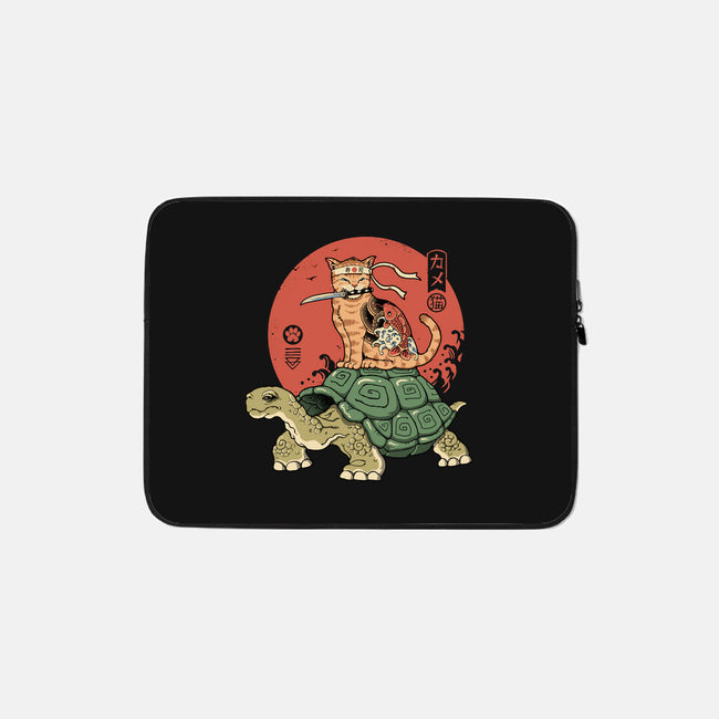 Catana On Turtle-none zippered laptop sleeve-vp021