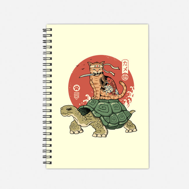 Catana On Turtle-none dot grid notebook-vp021