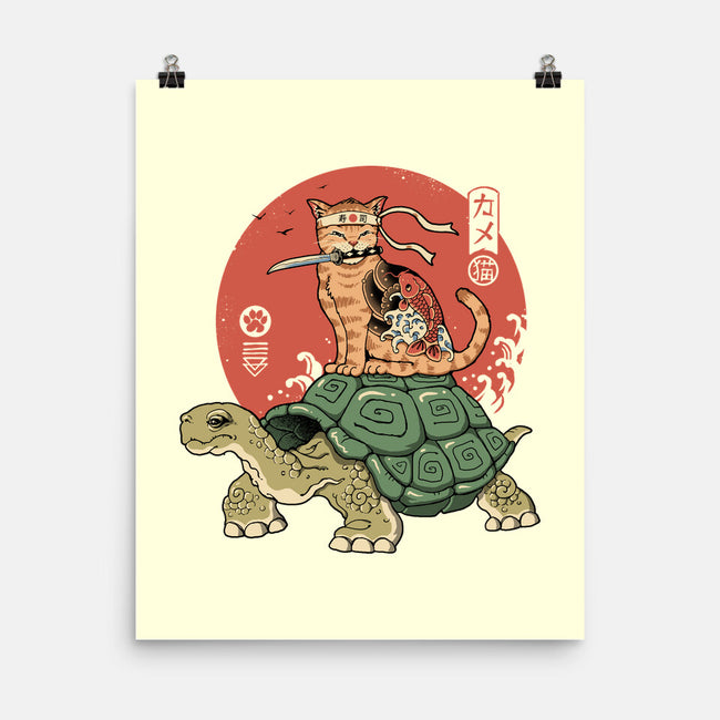 Catana On Turtle-none matte poster-vp021