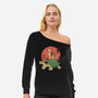 Catana On Turtle-womens off shoulder sweatshirt-vp021