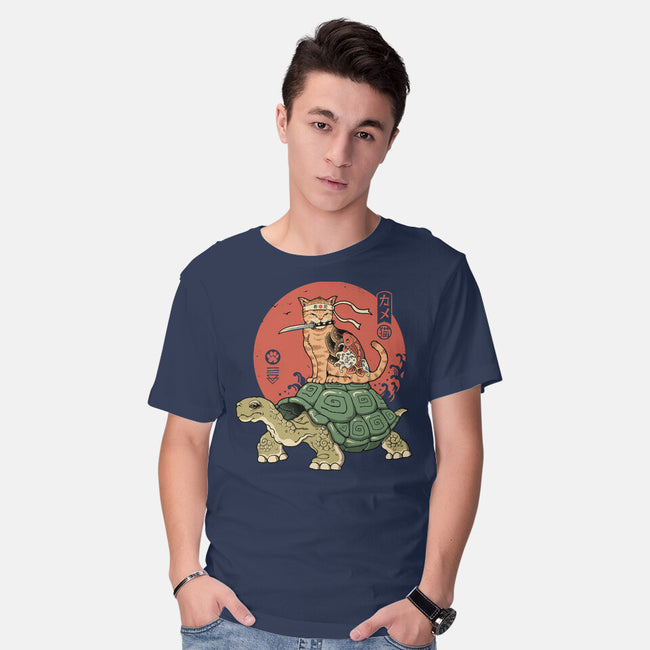 Catana On Turtle-mens basic tee-vp021