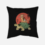 Catana On Turtle-none removable cover w insert throw pillow-vp021