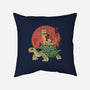 Catana On Turtle-none removable cover w insert throw pillow-vp021