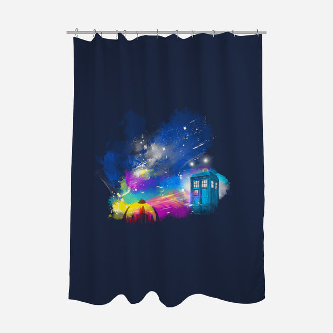 Back To Gallifrey-none polyester shower curtain-kharmazero