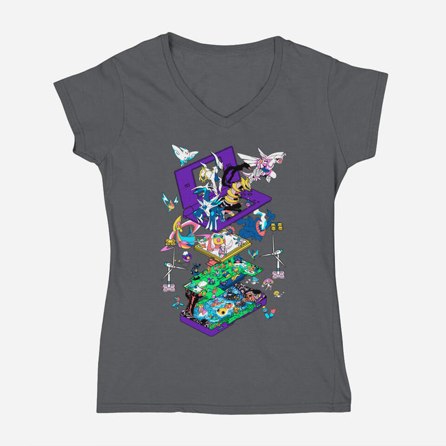 4th Gen-womens v-neck tee-Jelly89