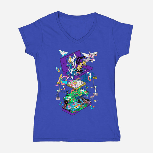 4th Gen-womens v-neck tee-Jelly89