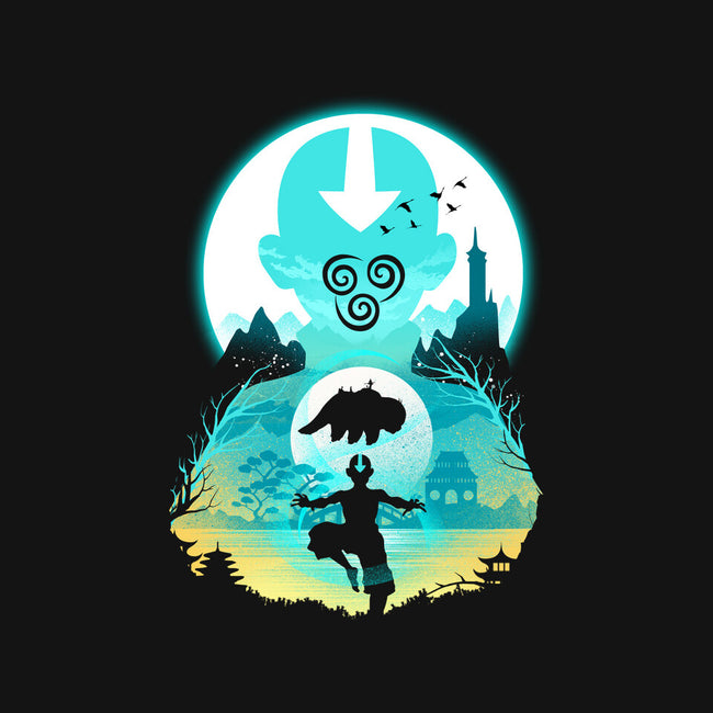 Airbender Landscape-womens v-neck tee-dandingeroz