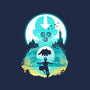 Airbender Landscape-womens v-neck tee-dandingeroz