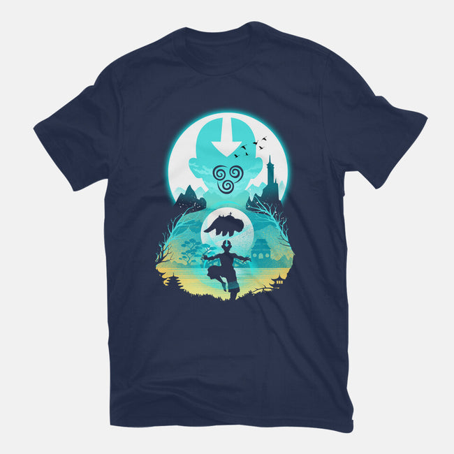 Airbender Landscape-womens fitted tee-dandingeroz
