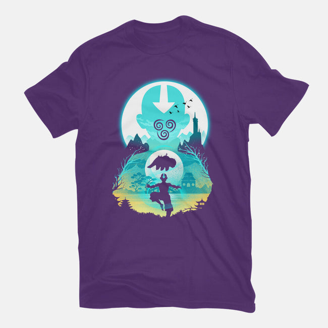 Airbender Landscape-womens fitted tee-dandingeroz