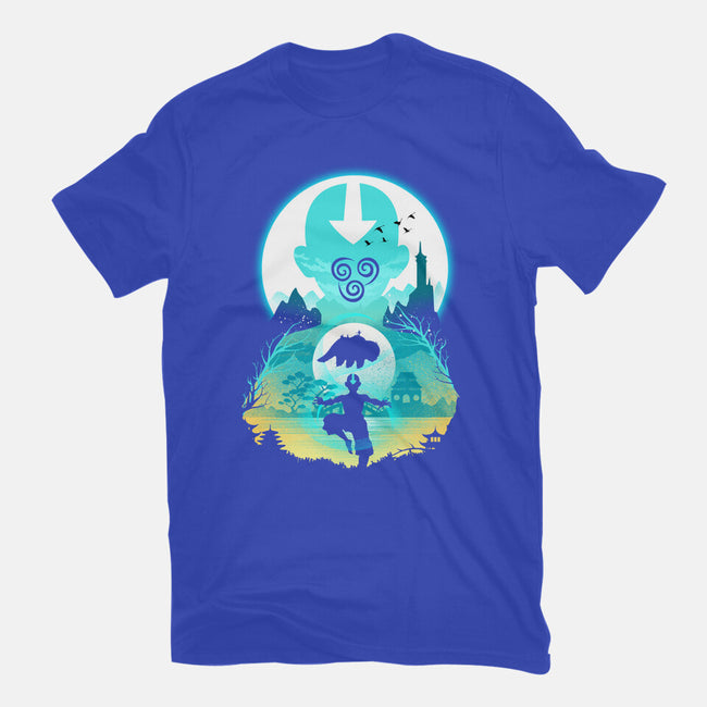 Airbender Landscape-womens fitted tee-dandingeroz