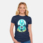 Airbender Landscape-womens fitted tee-dandingeroz